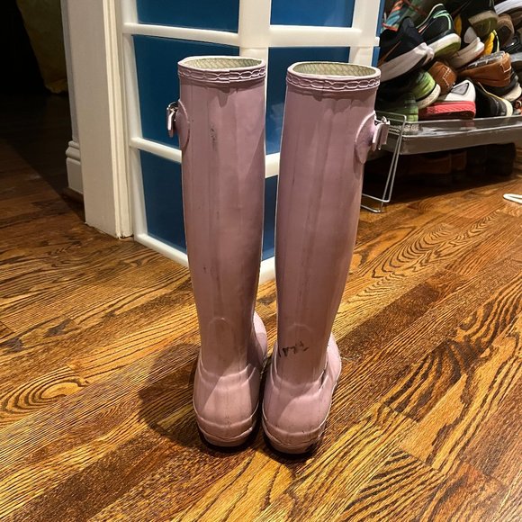 HUNTER Original Purple Gloss Tall Rubber Rain Boots Size US  Hunter Tall Women\'s Boots - Size 6 (UK 5/EU 37) - Lilac